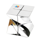 DianSheng Galaxy Twisted 2x2x2 (Metallic Silver)