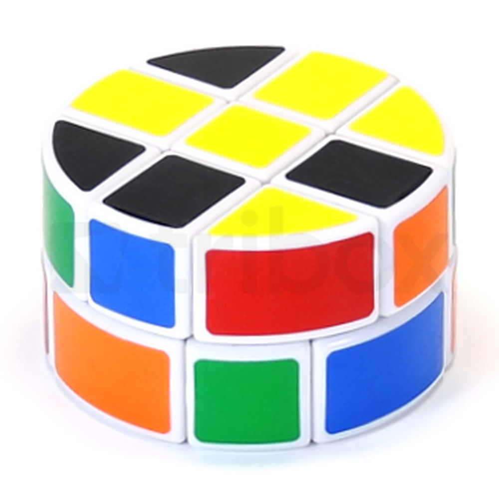 LanLan Round 3x3x2 Cube Stickered (White)