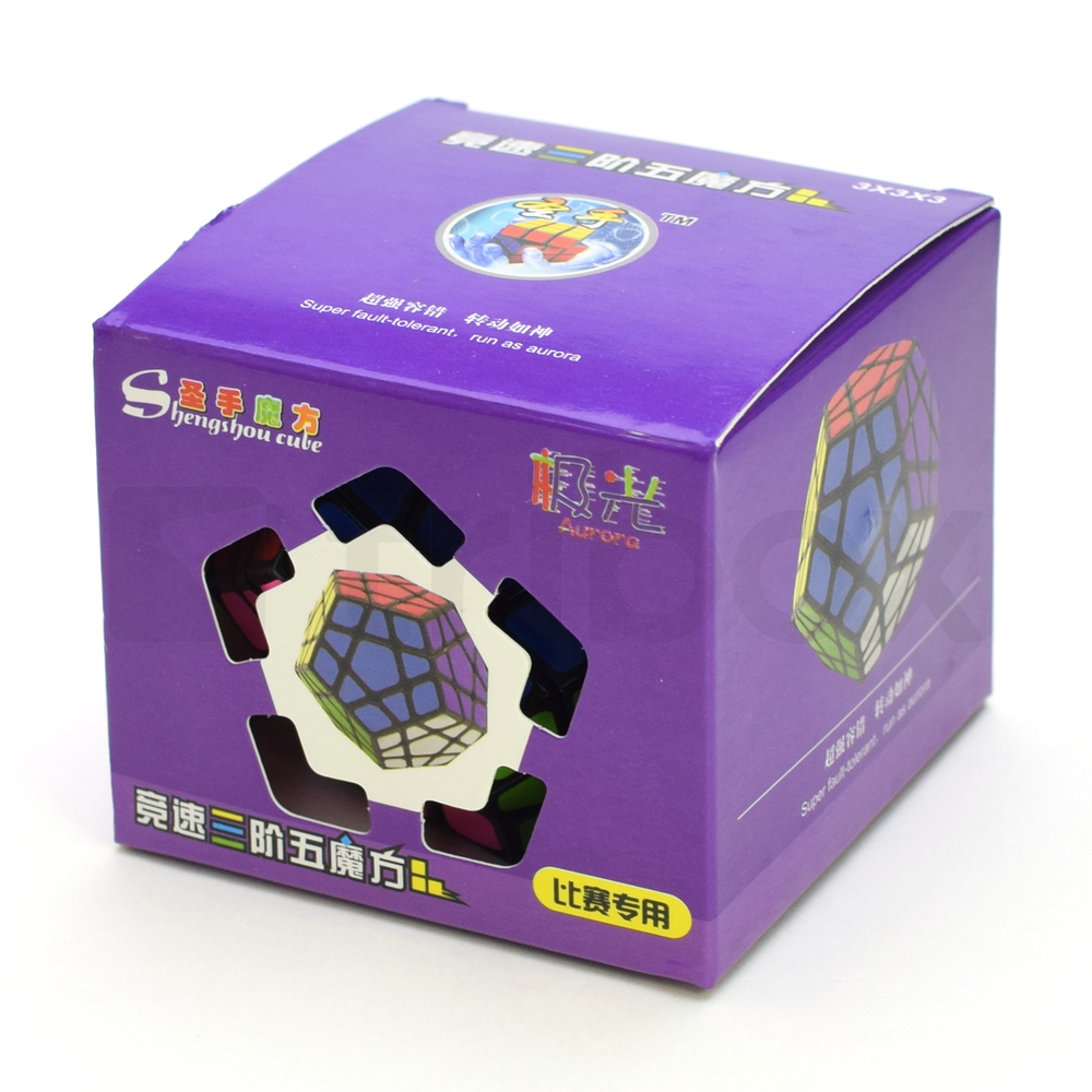 ShengShou Megaminx Aurora Stickered (Black)