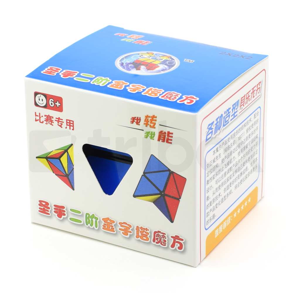 ShengShou Pyramorphix Stickered (White)
