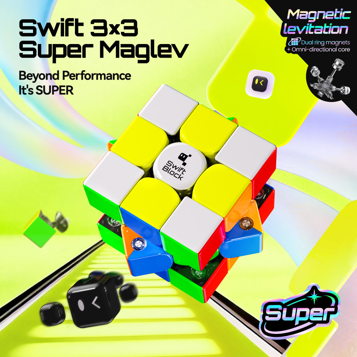 GAN Swift Block 355 Super Maglev MC Frosted