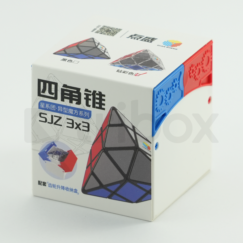 DianSheng Tetra Pyramid 3x3x3 Tiled (Transparent)