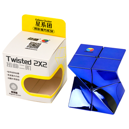 DianSheng Galaxy Twisted 2x2x2 (Metallic Blue)