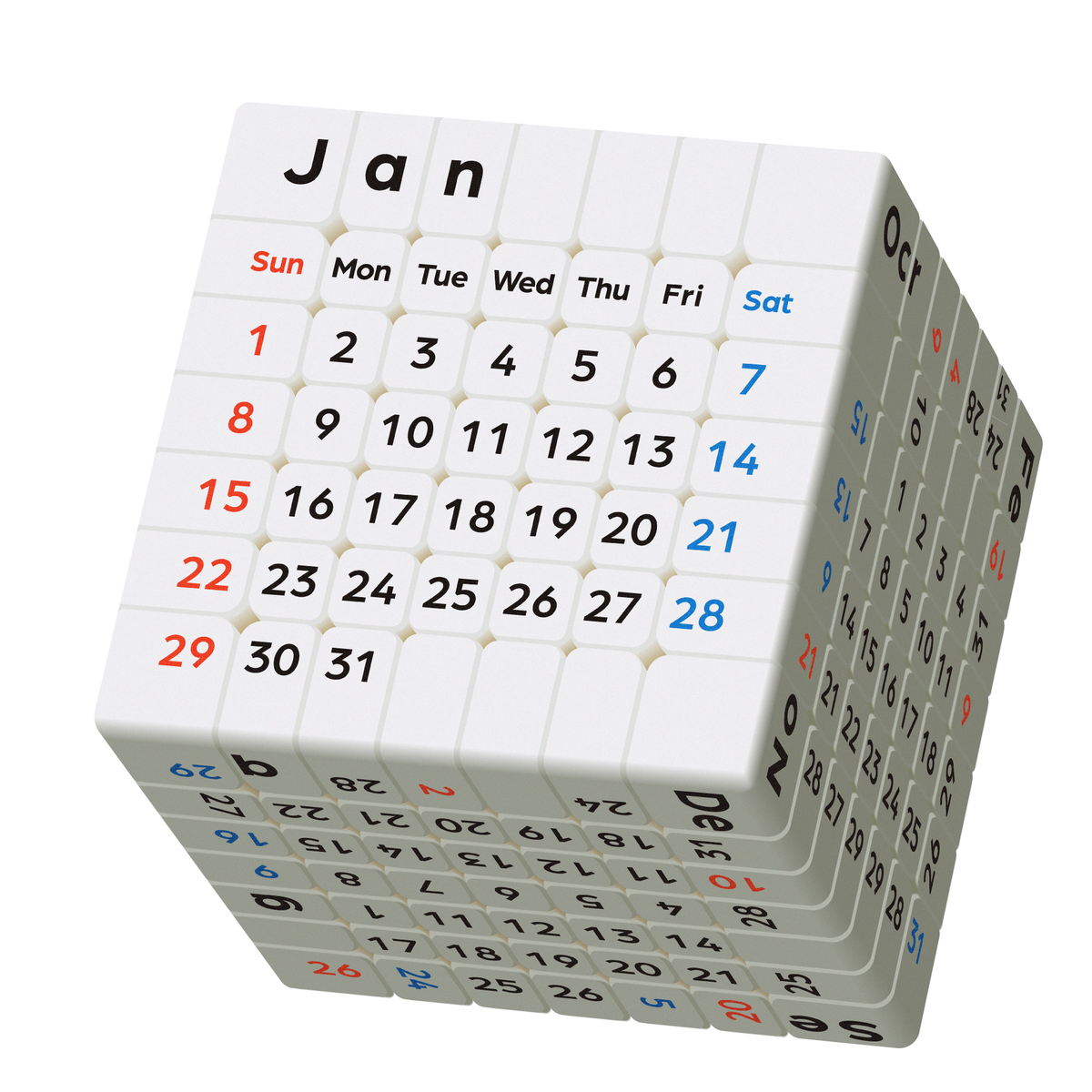 tribox Calendar 7x7x7 Magnetic