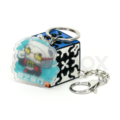 QiYi Gear Cube Keychain Tiled
