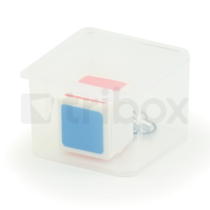 Z-CUBE 1x1x1 Keychain Stickered (White)