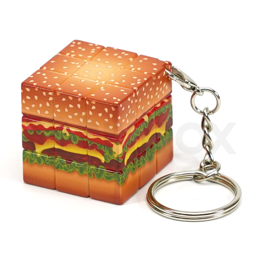 Calvin's Yummy Cheese Hamburger 3x3x3 Keychain