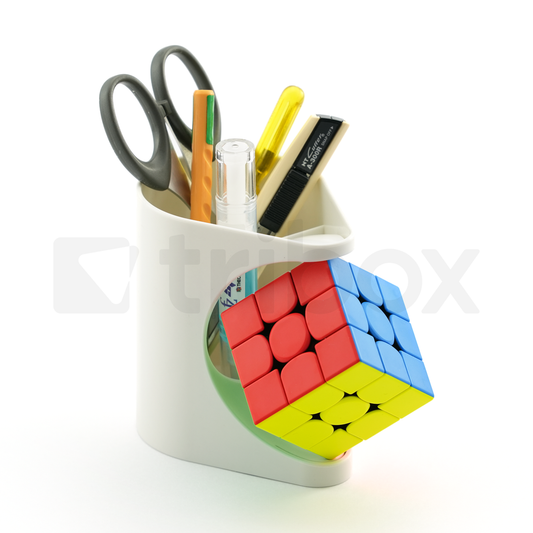 Cube & Pen Holder (White)