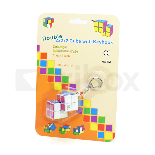 Eastsheen Multi Cube Double Keychain Stickered (White)