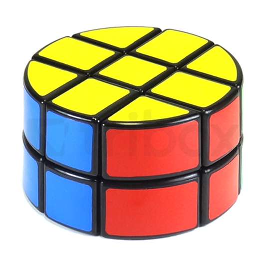 LanLan Round 3x3x2 Cube Stickered (Black)