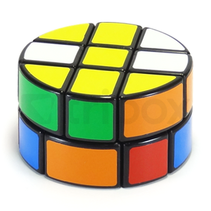 LanLan Round 3x3x2 Cube Stickered (Black)