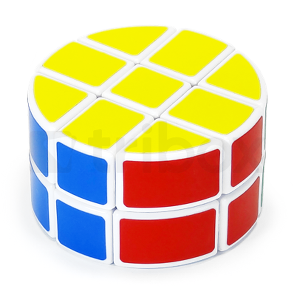 LanLan Round 3x3x2 Cube Stickered (White)