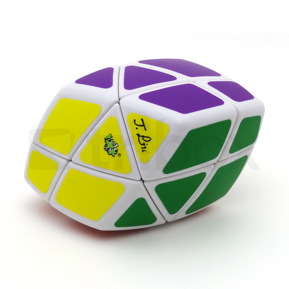 LanLan Skewb Curvy Rhombohedron Stickered (White)
