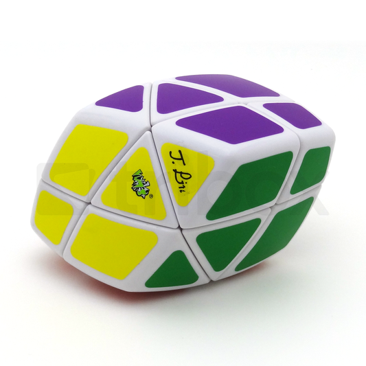 LanLan Skewb Curvy Rhombohedron Stickered (White)