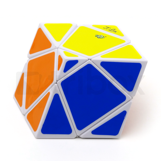 LanLan Squished Skewb Stickered (White)