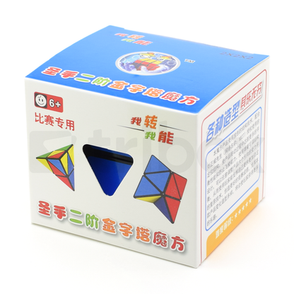 ShengShou Pyramorphix Stickered (Black)