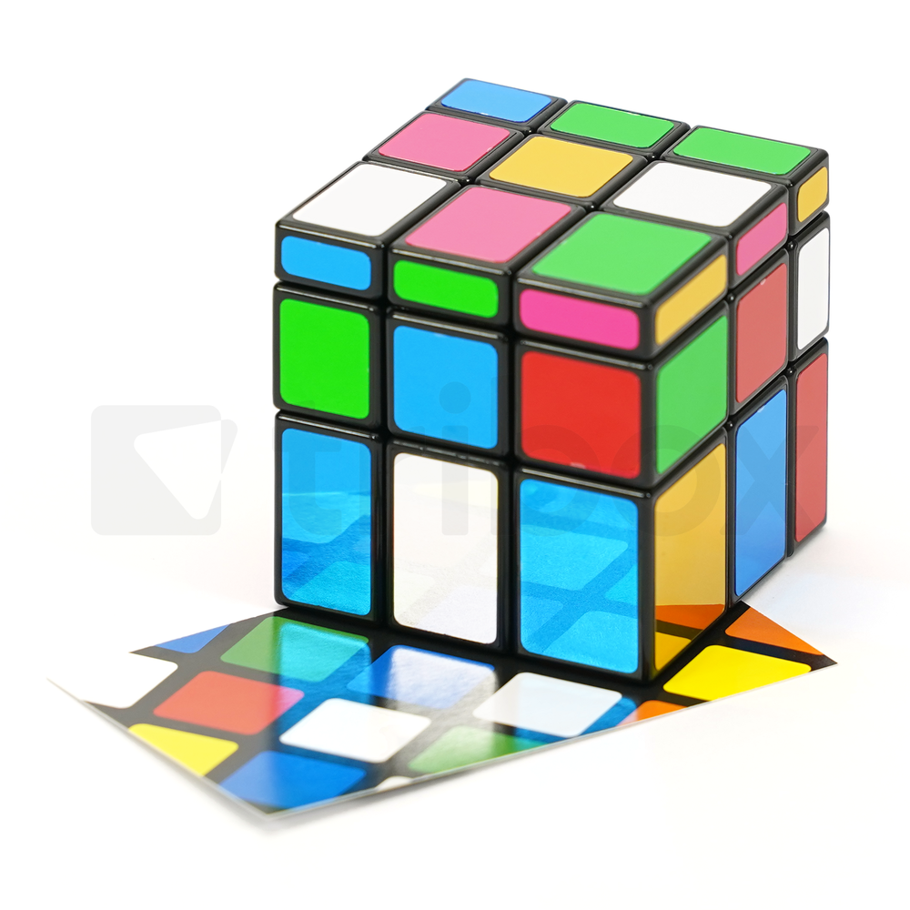 tribox 2 Solutions Mirror Cube 3x3x3 [Sticker DIY]
