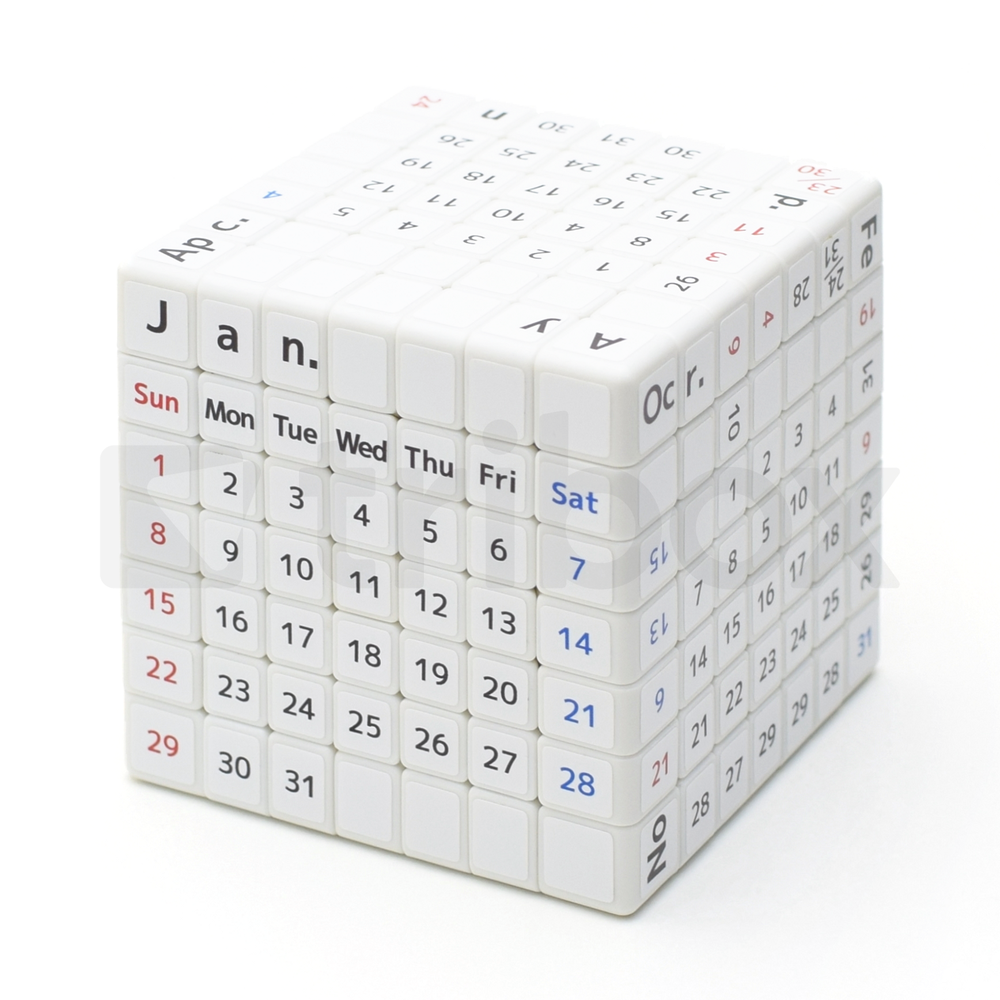 tribox 7x7x7 Calendar English Stickered