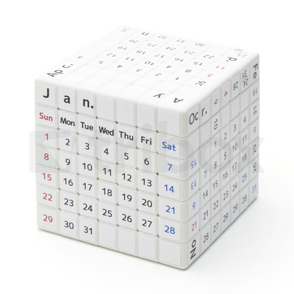 tribox 7x7x7 Calendar English Stickered