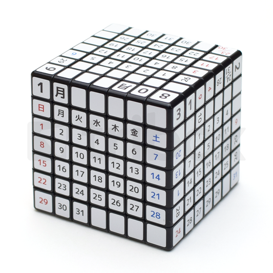 tribox 7x7x7 Calendar Japanese Stickered